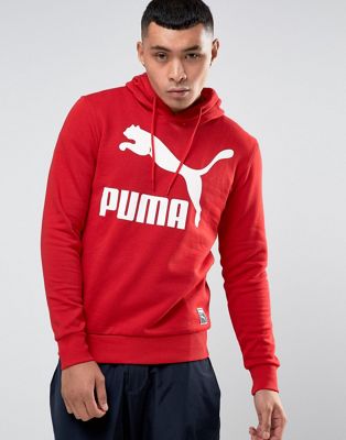 Puma Archive Logo Hoodie In Red 
