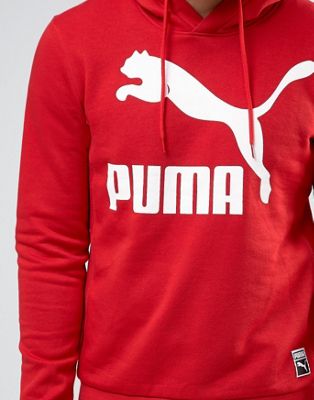 Puma Archive Logo Hoodie In Red 