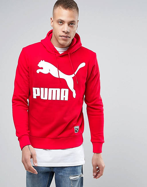 Puma Archive Logo Hoodie In Red | ASOS