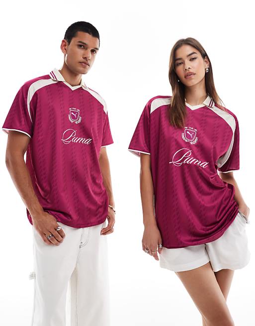 PUMA Archive print Football jersey in pink - exclusive to PUMA Archive print Football jersey in pink - exclusive to