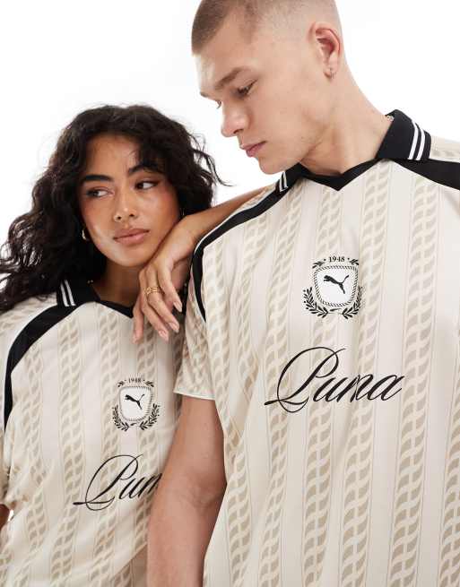 Puma Archive print Football jersey in white & black - exclusive to ASOS , 2 of 4