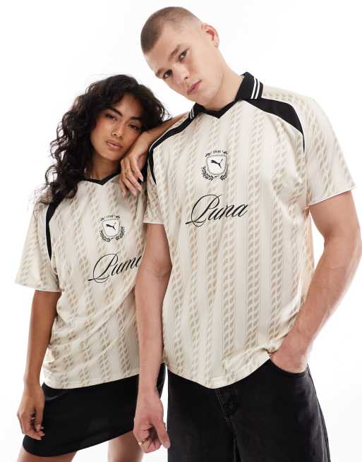 PUMA - Archive Print - Hvid og sort fodboldtrøje - Kun hos ASOS 