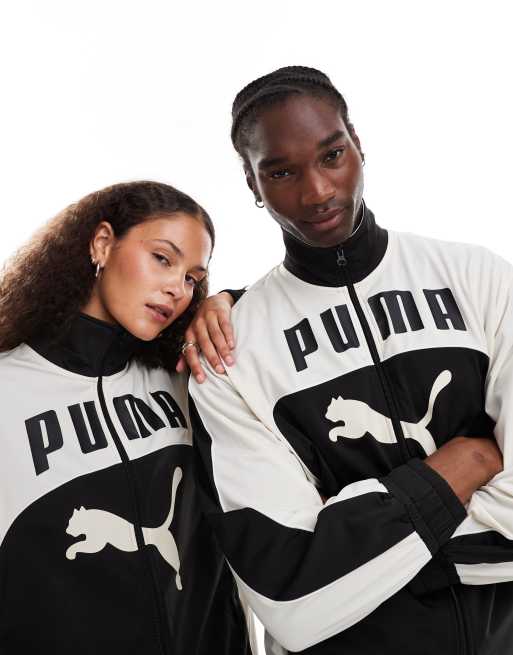 Puma track jacket white best sale