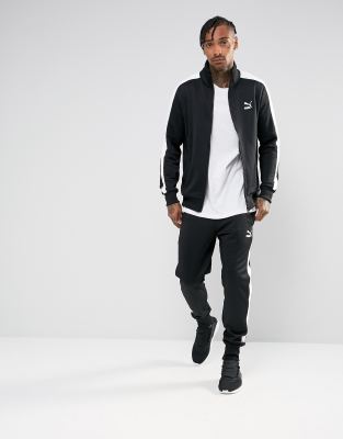 puma archive t7 joggers in black