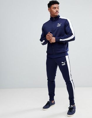 Puma Archive T7 Track Jacket In Navy 