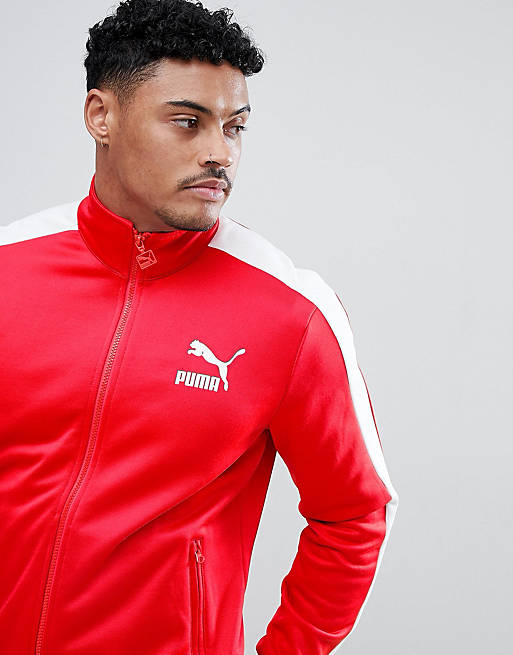 Puma Archive T7 Track Jacket In Red 57265882 | ASOS