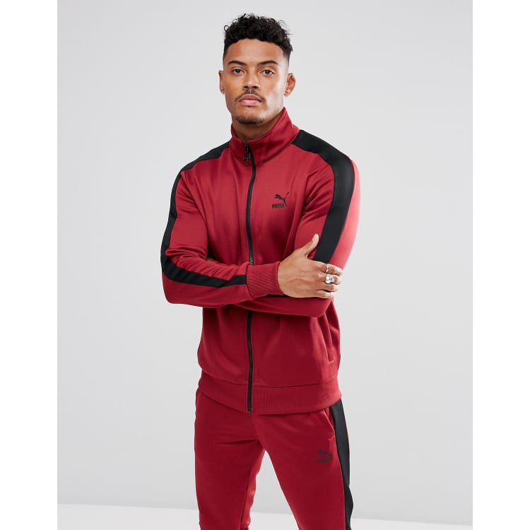 Красная мужская форма. Puma t7 костюм Tracksuit. Puma t7 костюм красный. Костюм Пума t7. Спортивный костюм Пума t7.