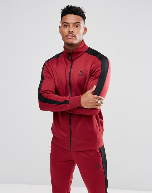 Red and black store puma tracksuit