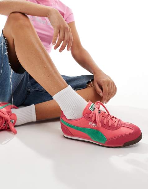 PUMA - Arizona Nylon - Sneakers rosa e verdi - view 1