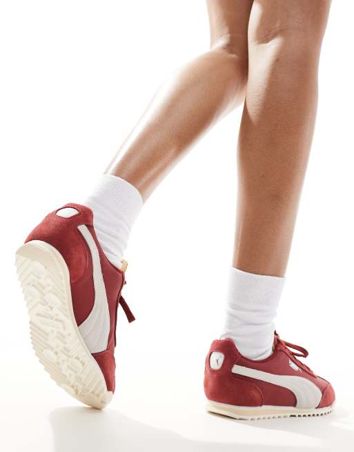 Puma Arizona Nylon trainers in burgundy ASOS