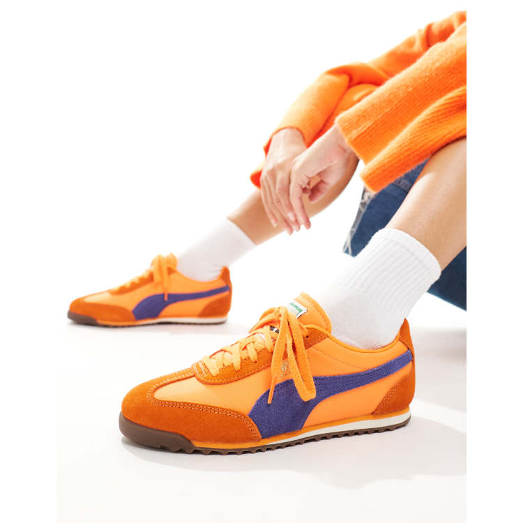 Puma orange and blue shoes online