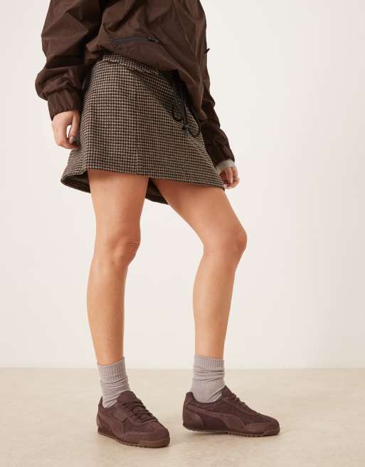PUMA Arizona python sneakers in chocolate brown, 5 of 5