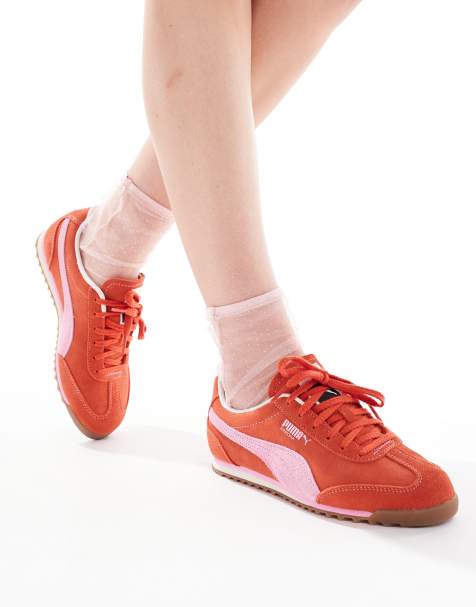 Puma Arizona trainers in red & pink - view 1