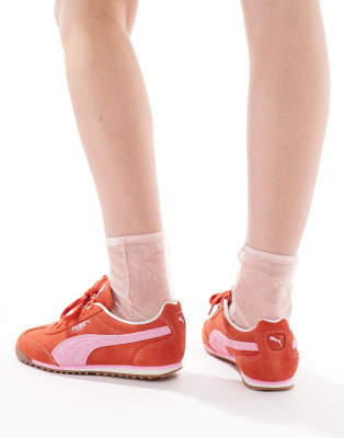 Puma Arizona trainers in red & pink
