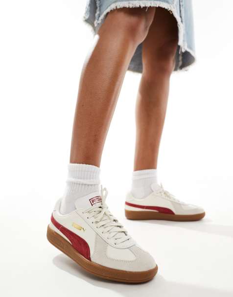 PUMA - Army - Baskets - Blanc et bordeaux - view 1