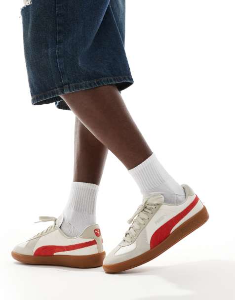 Puma - Army - Sneakers color panna e rosse - view 1