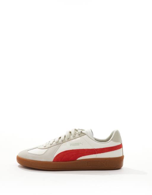PUMA Army sneakers in cream & red, 2 of 5