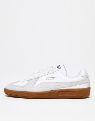 Puma Army Trainer trainers in white and grey