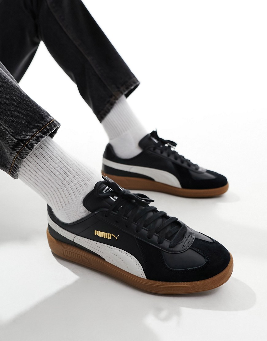 Puma Army trainers in black and white