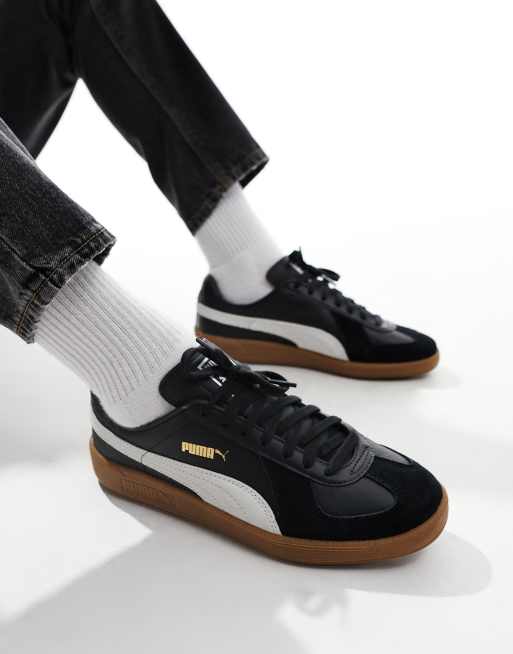  Puma Army trainers in black and white