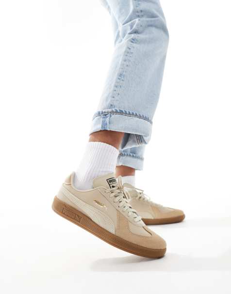 Puma Army trainers in tan - view 1