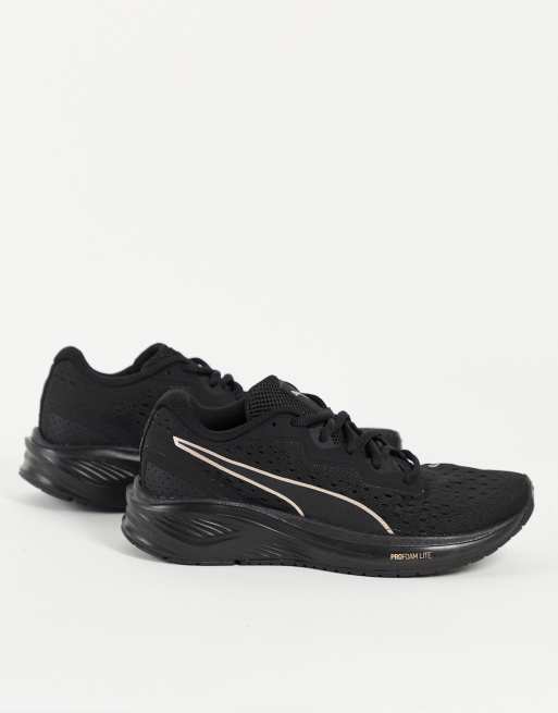 Puma - Aviator - Baskets - Noir et or rose