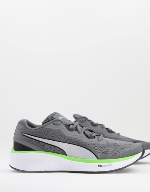 Puma Aviator trainers in grey and green | ASOS