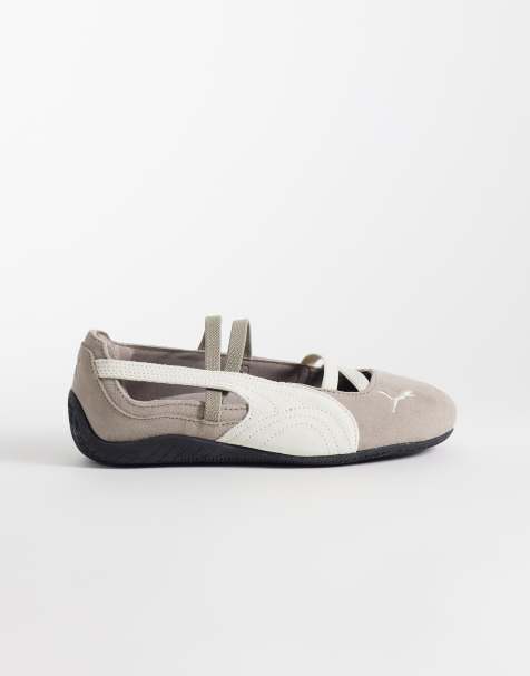 PUMA - bailarinas Speedcat en ante color topo - view 1