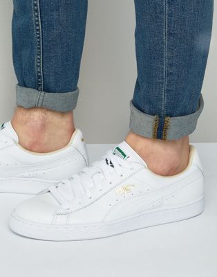 puma basket leather sneakers