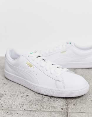 puma basket classic trainers in white