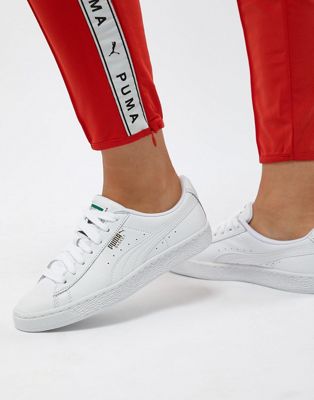puma basket sneakers white