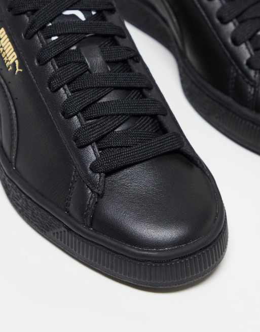 Puma basket 2025 all black leather