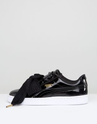 basket puma noir vernis