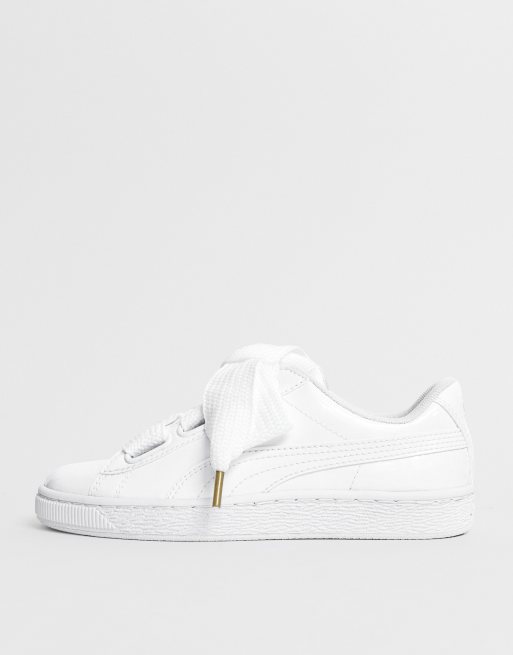 Puma basket sale heart bianche