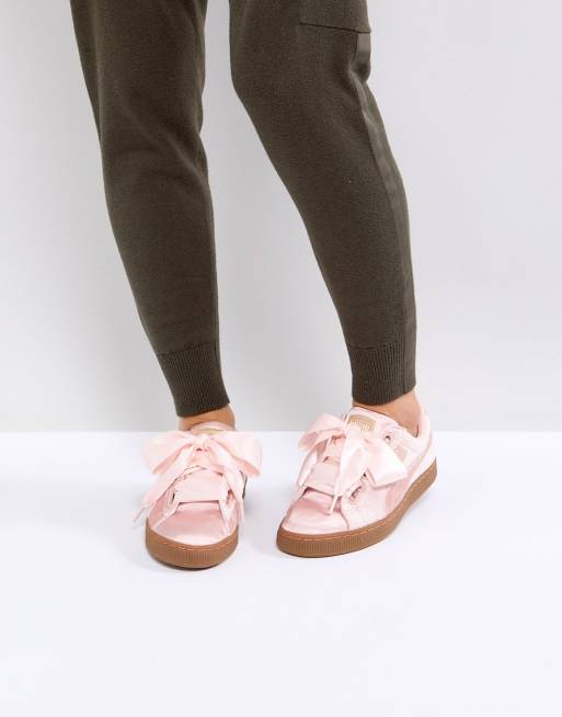 Puma Basket Heart Sneakers Pink | ASOS