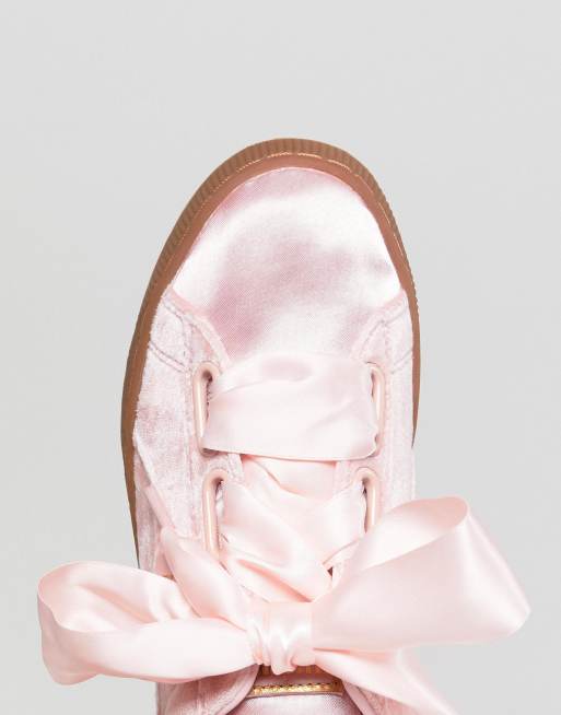 Puma Basket Heart Sneakers In Pink Velvet ASOS