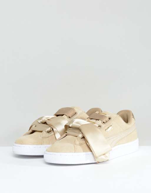 Puma basket heart on sale metallic