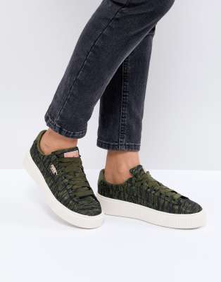 puma basket platform sneakers