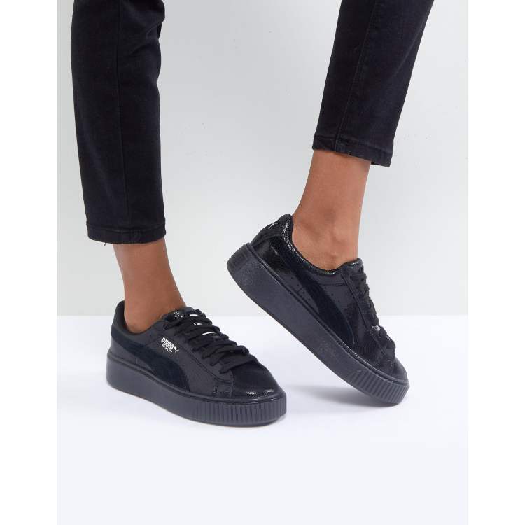 Puma basket store schwarz lack