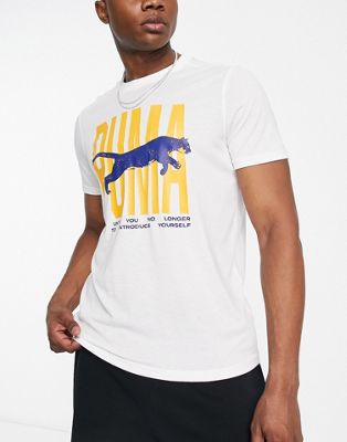 Puma Basketball Box Out t-shirt with print in white - ASOS Price Checker