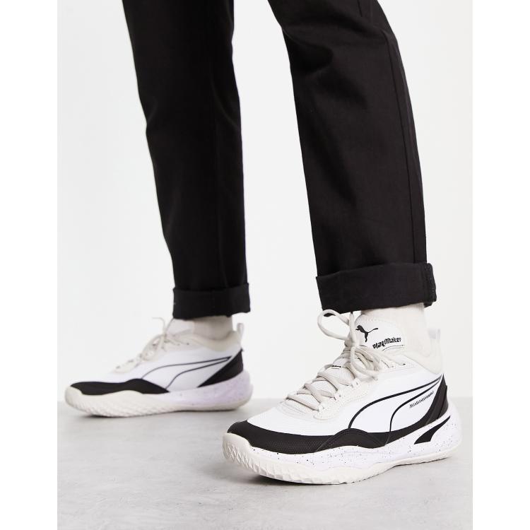 Puma Basketball Playmaker Spray sneakers in white and black | ASOS