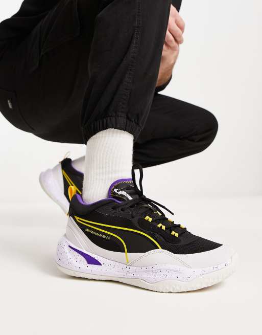 PUMA - Basketball Playmaker Spray - Sneakers nere e viola