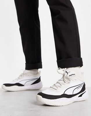 Puma Basketball Playmaker Spray sneakers in white and black - ASOS Price Checker