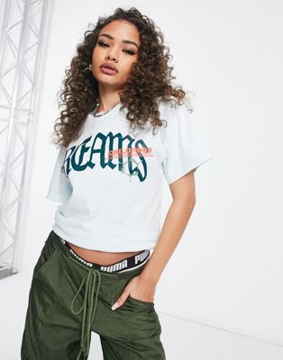 Puma Basketball x Childhood Dreams t-shirt with dreams print in blue - ASOS Price Checker