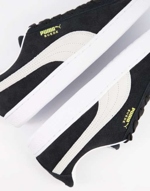 Puma suede noir daim hot sale