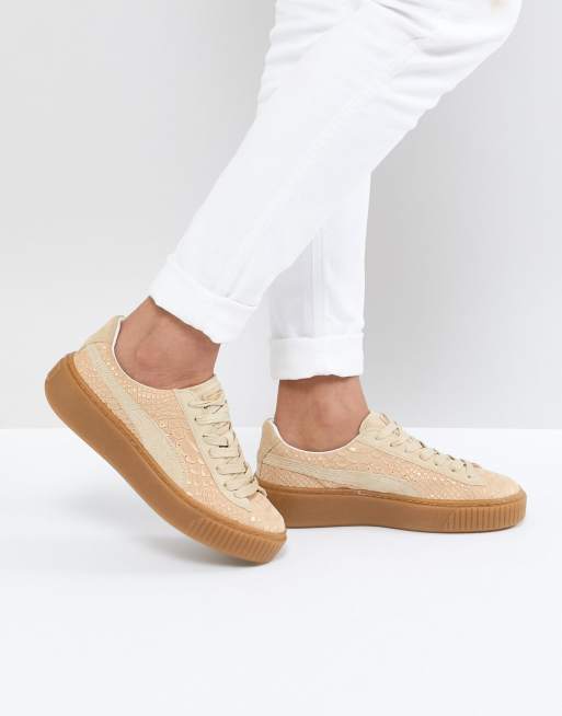 Puma plateforme beige clearance femme