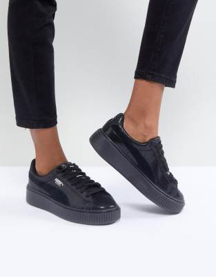 puma plateforme noire femme