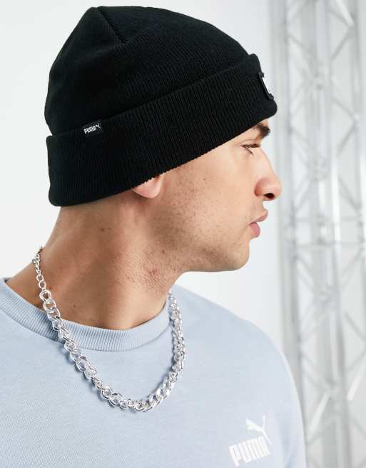 PUMA Beanie met logo in zwart