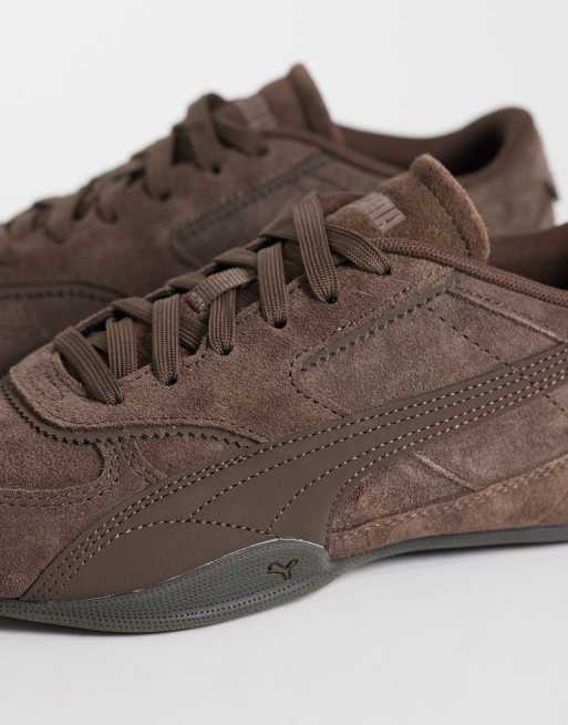 PUMA Bella Mina sneakers i brun ruskind, 3 af 5