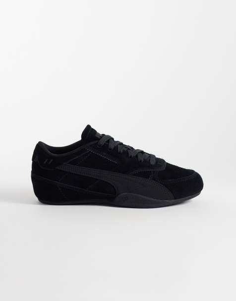 PUMA Bella Mina suede sneakers in all black - view 1